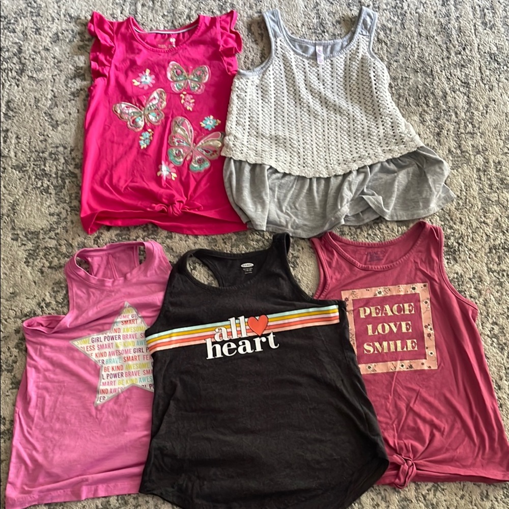 5 Colorful girls Tank Tops Set